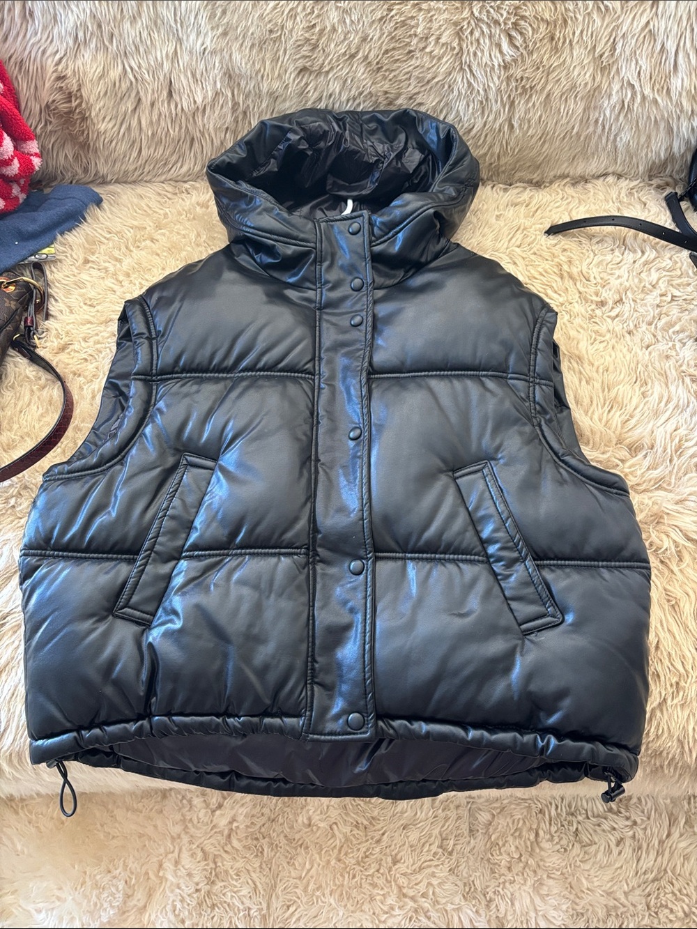 Zara Black Quilted Puffer Vest